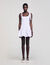 Kurzes Kleid aus Materialmix