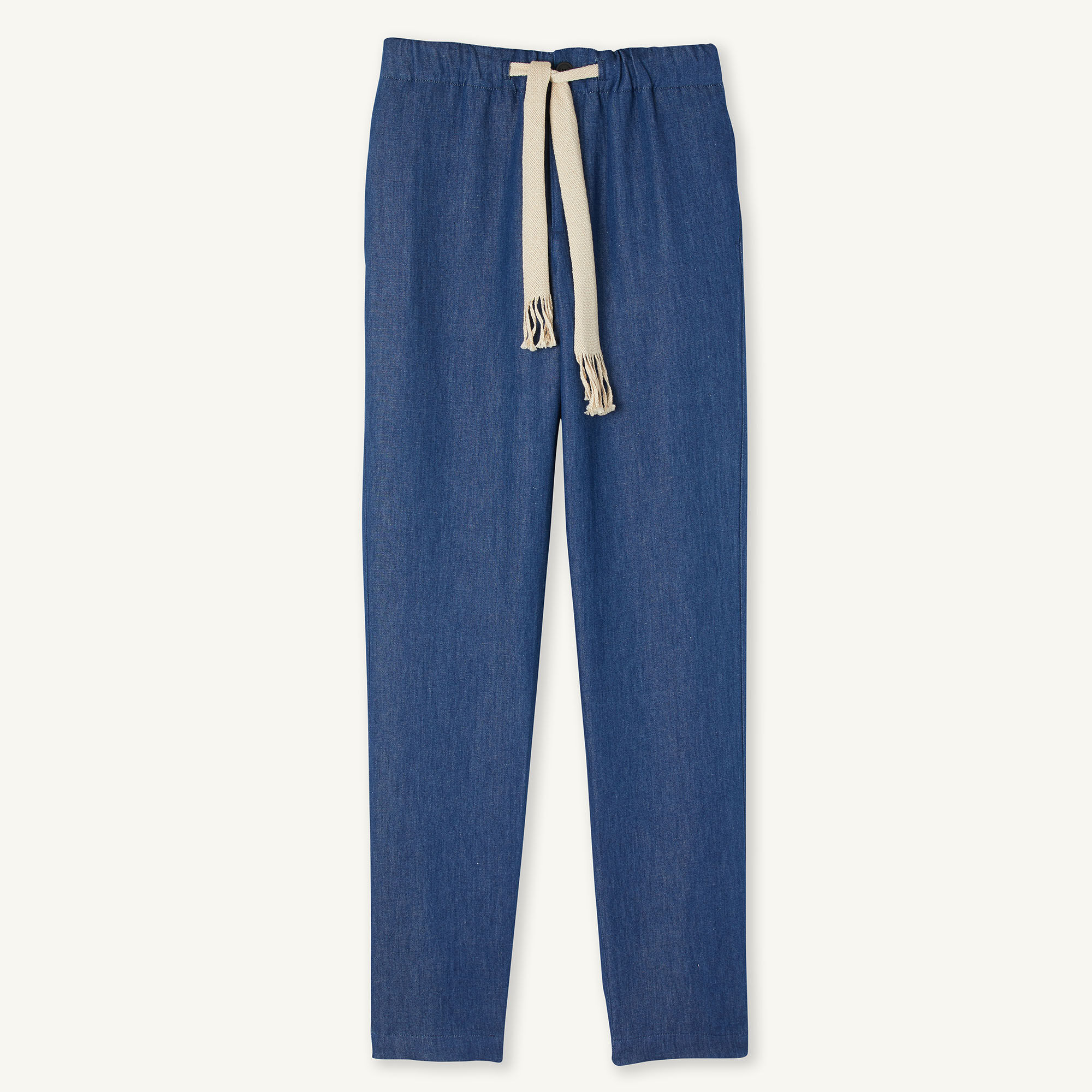 Weite Hose aus Chambray