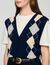 Trompe-l'Œil-Pullover mit Rauten