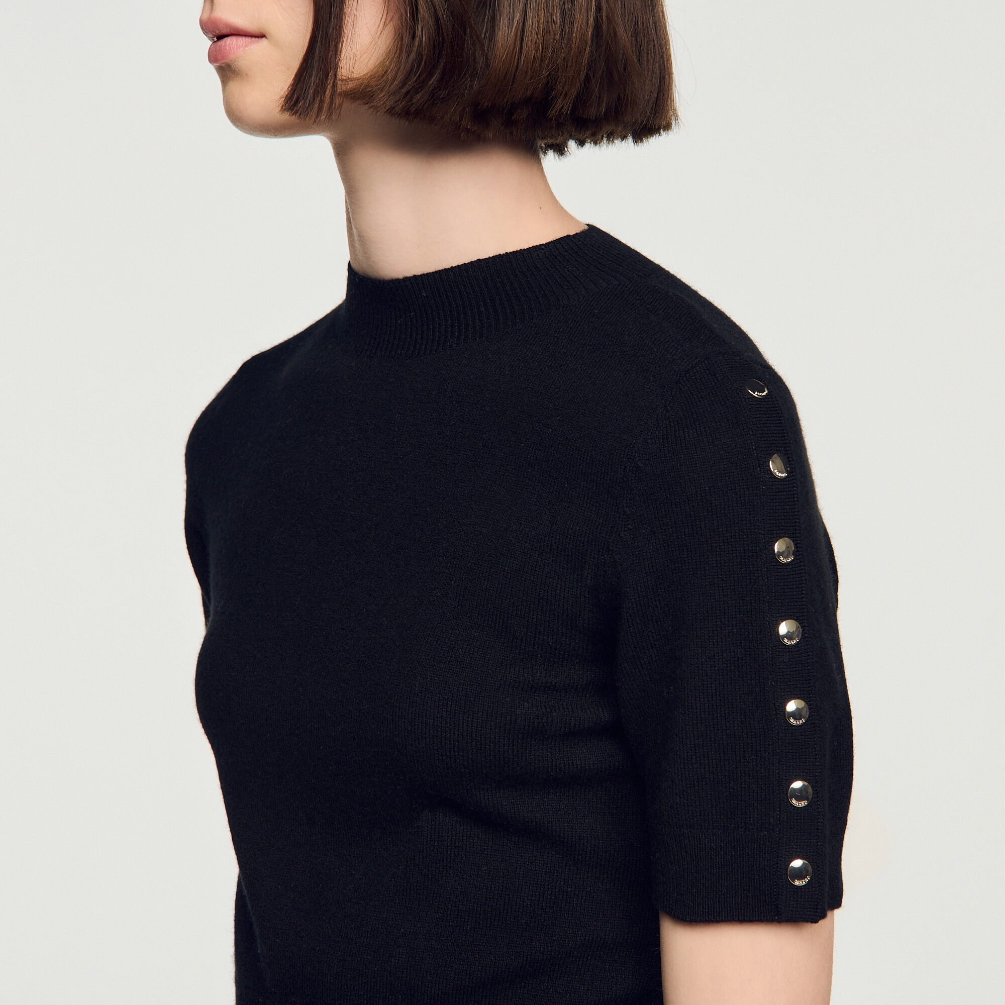 Kurzer Woll-Kaschmir-Pullover - Damen | Sandro