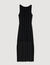 Langes Strickkleid mit Fransen