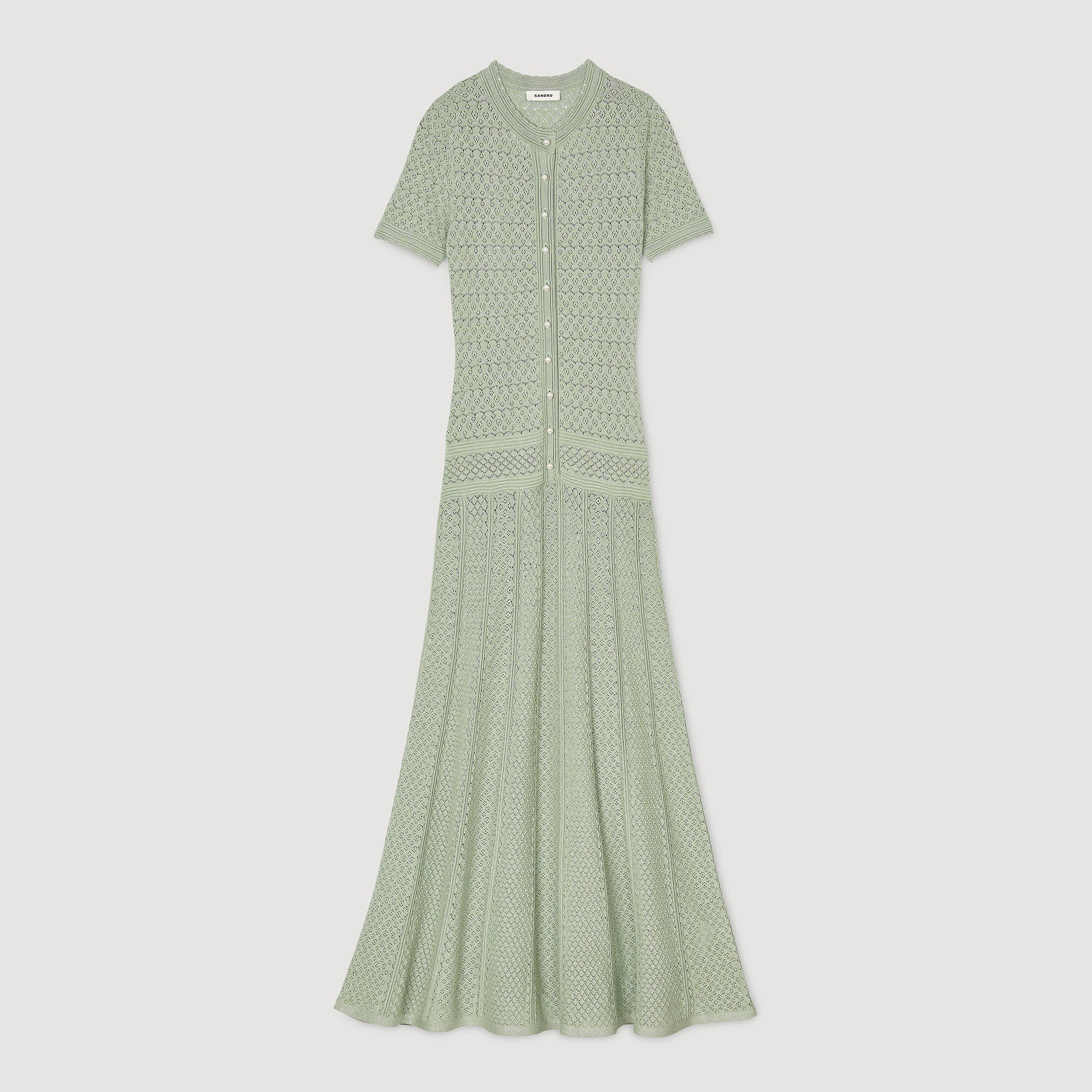 Langes Strickkleid