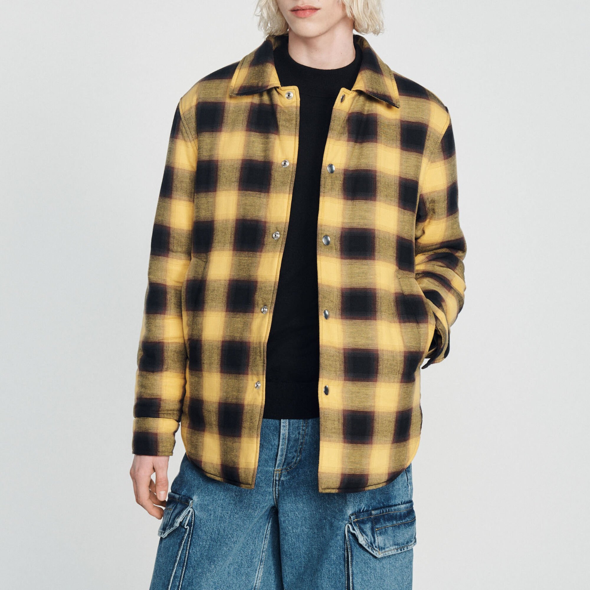 Gesteppter Blouson mit Karomuster