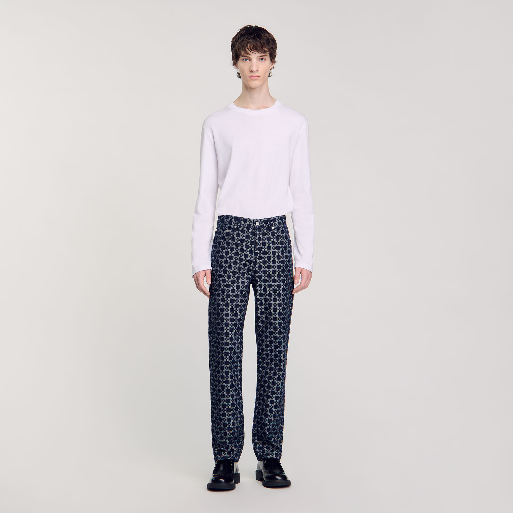 Regular-Jeans mit Square Cross