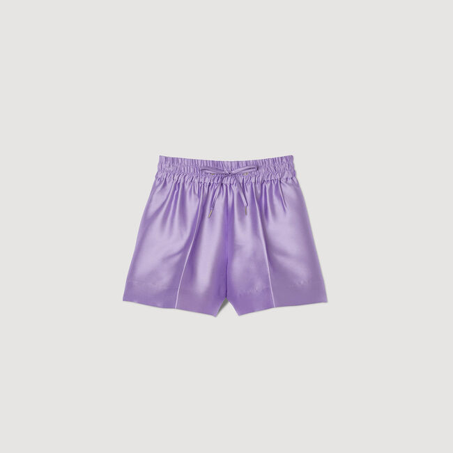 Weite Shorts aus Satin
