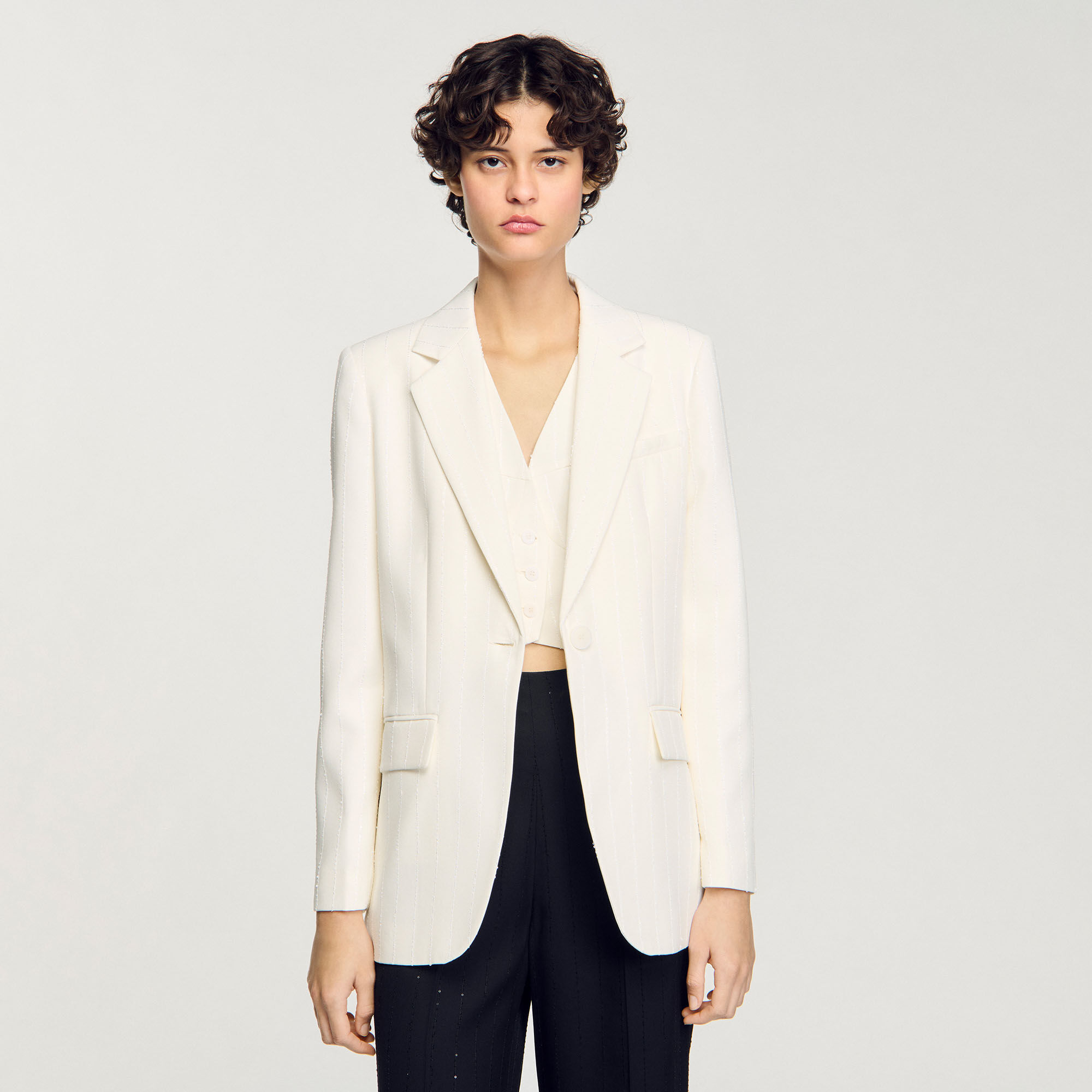 Anzugjacke mit Pailletten