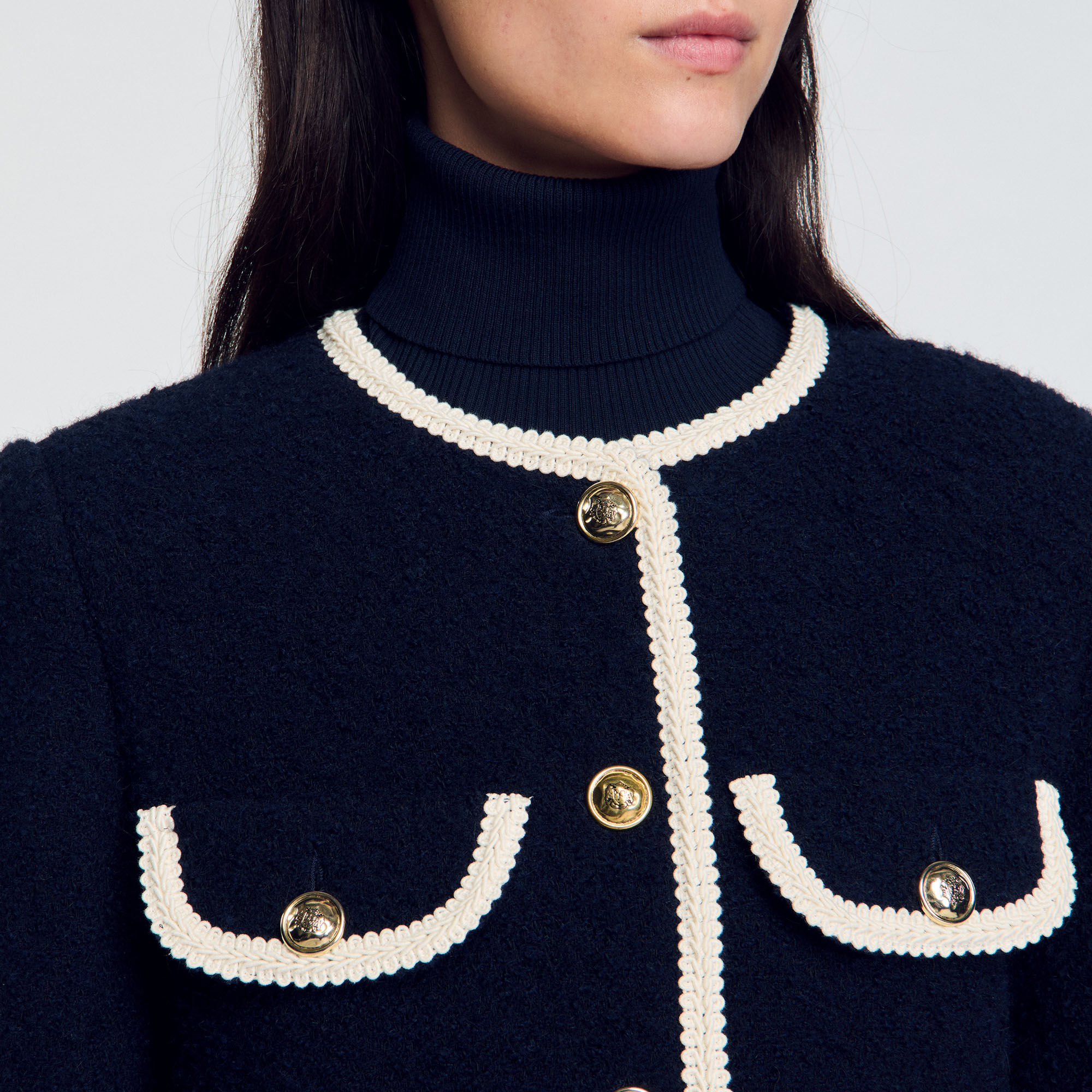 Lange Tweedjacke