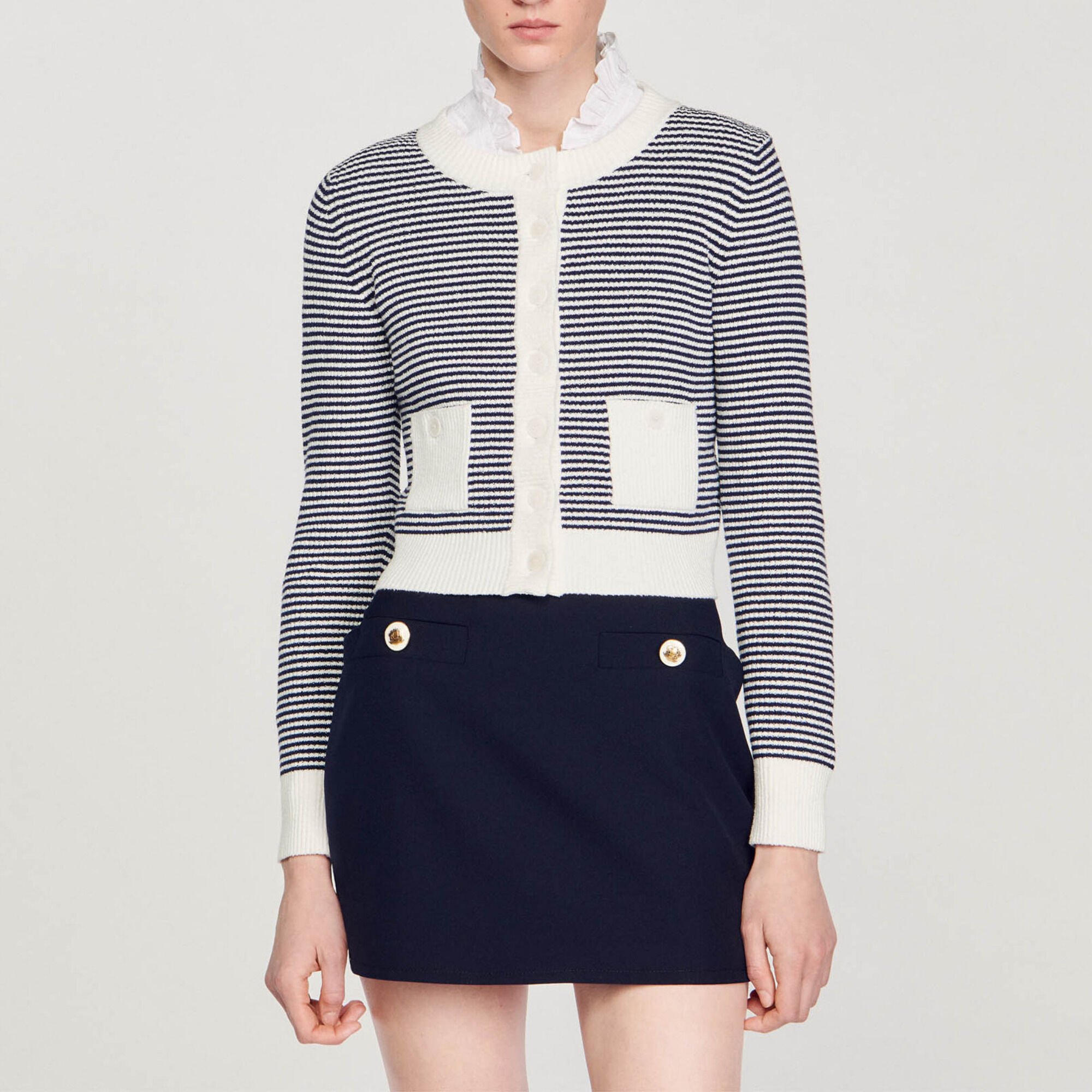 Cardigan aus Boucl&eacute;-Strick