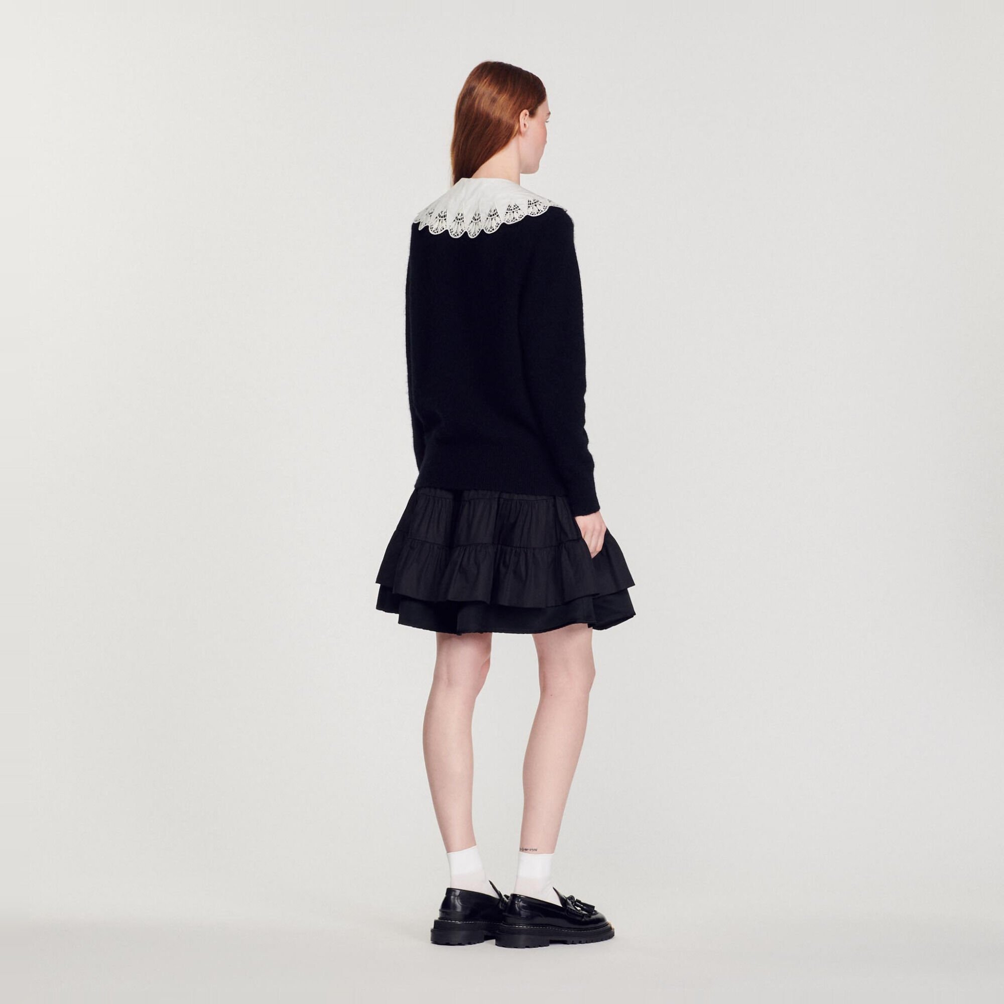 Pullover mit Kragen aus Popeline