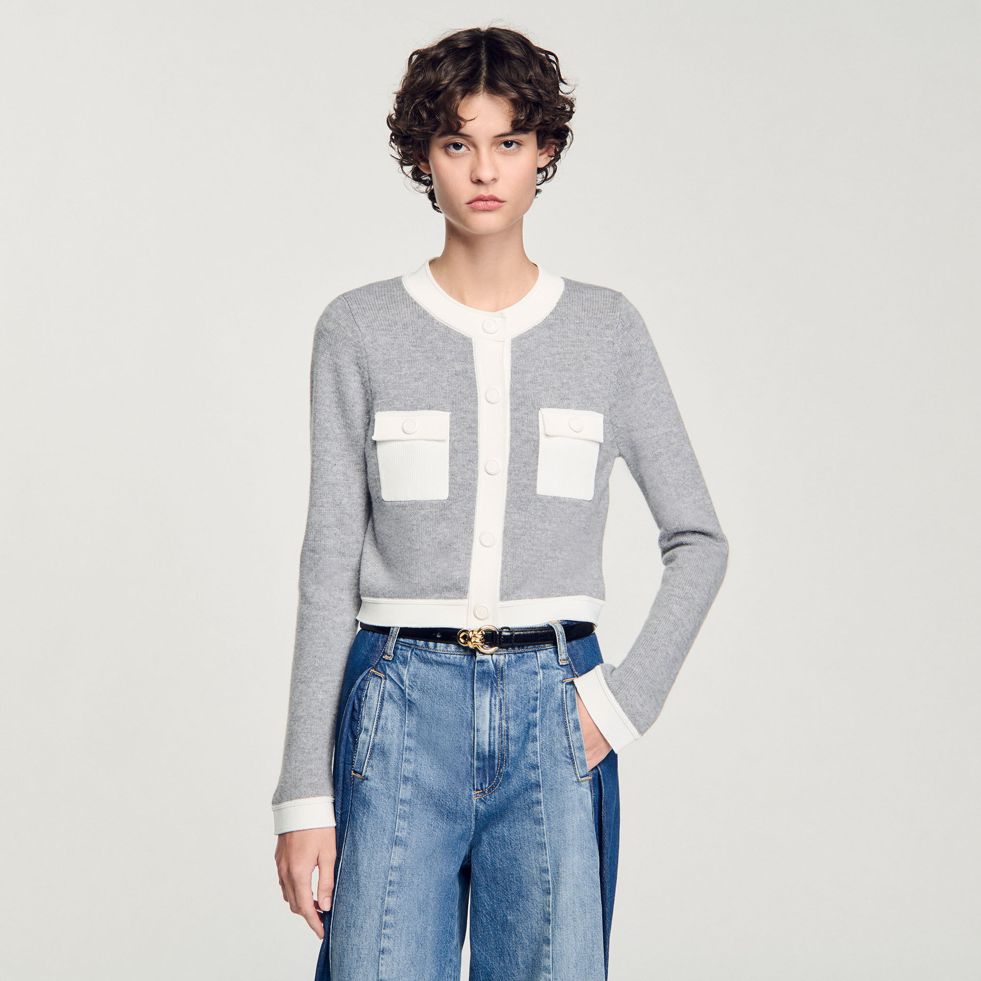 Zweifarbiger Cardigan