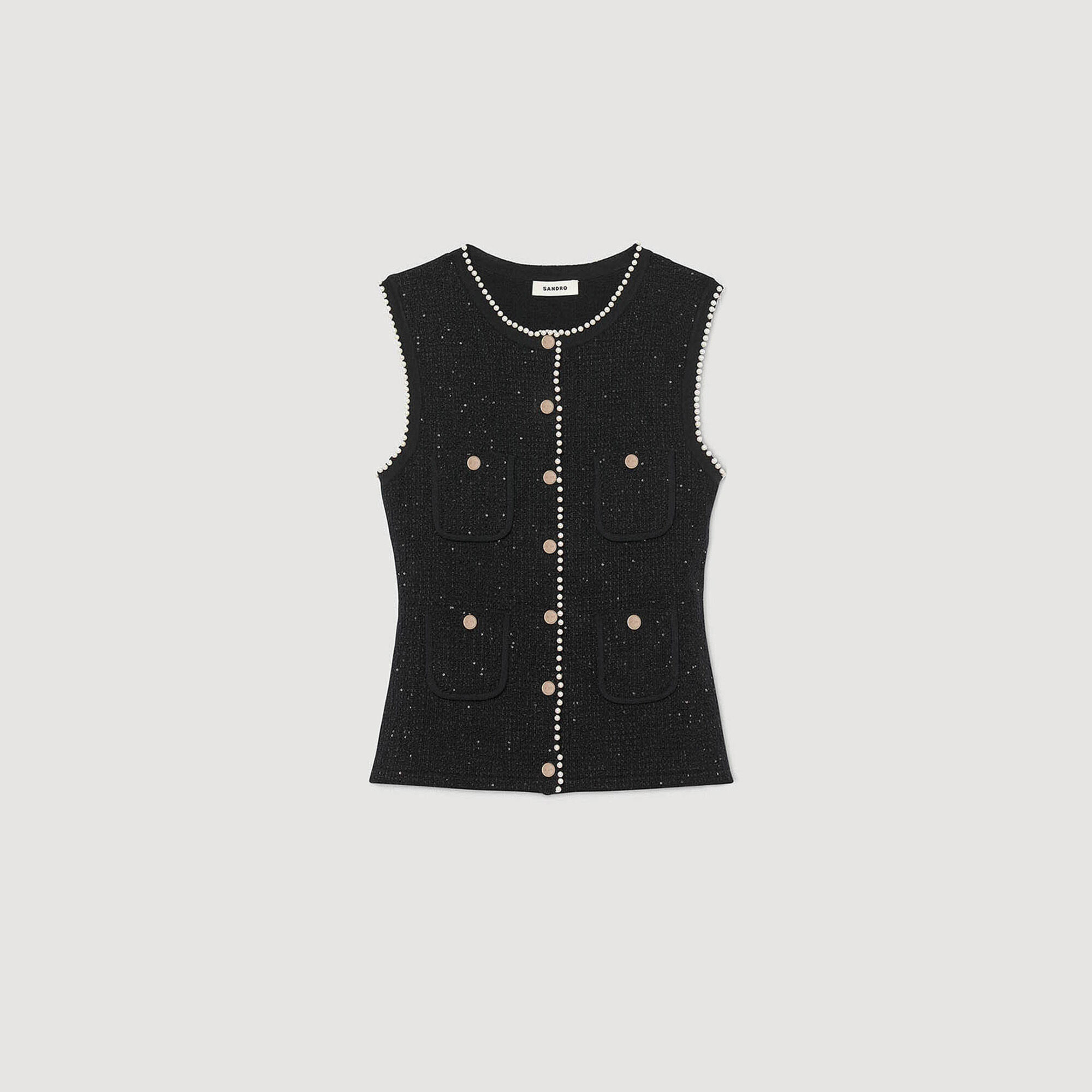 Weste aus dekorativem Tweed