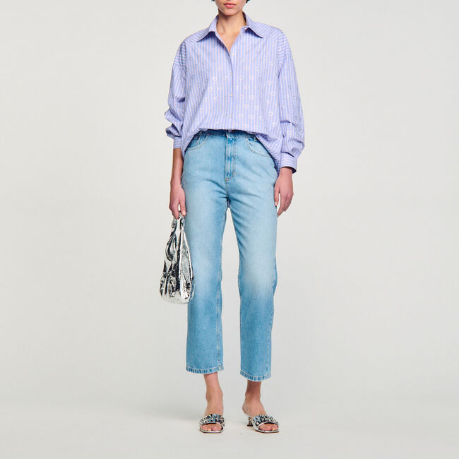 Hemd mit Strass-Herzen