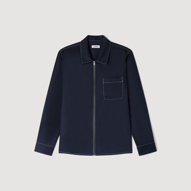 Flie&szlig;endes Hemd mit Rei&szlig;verschluss