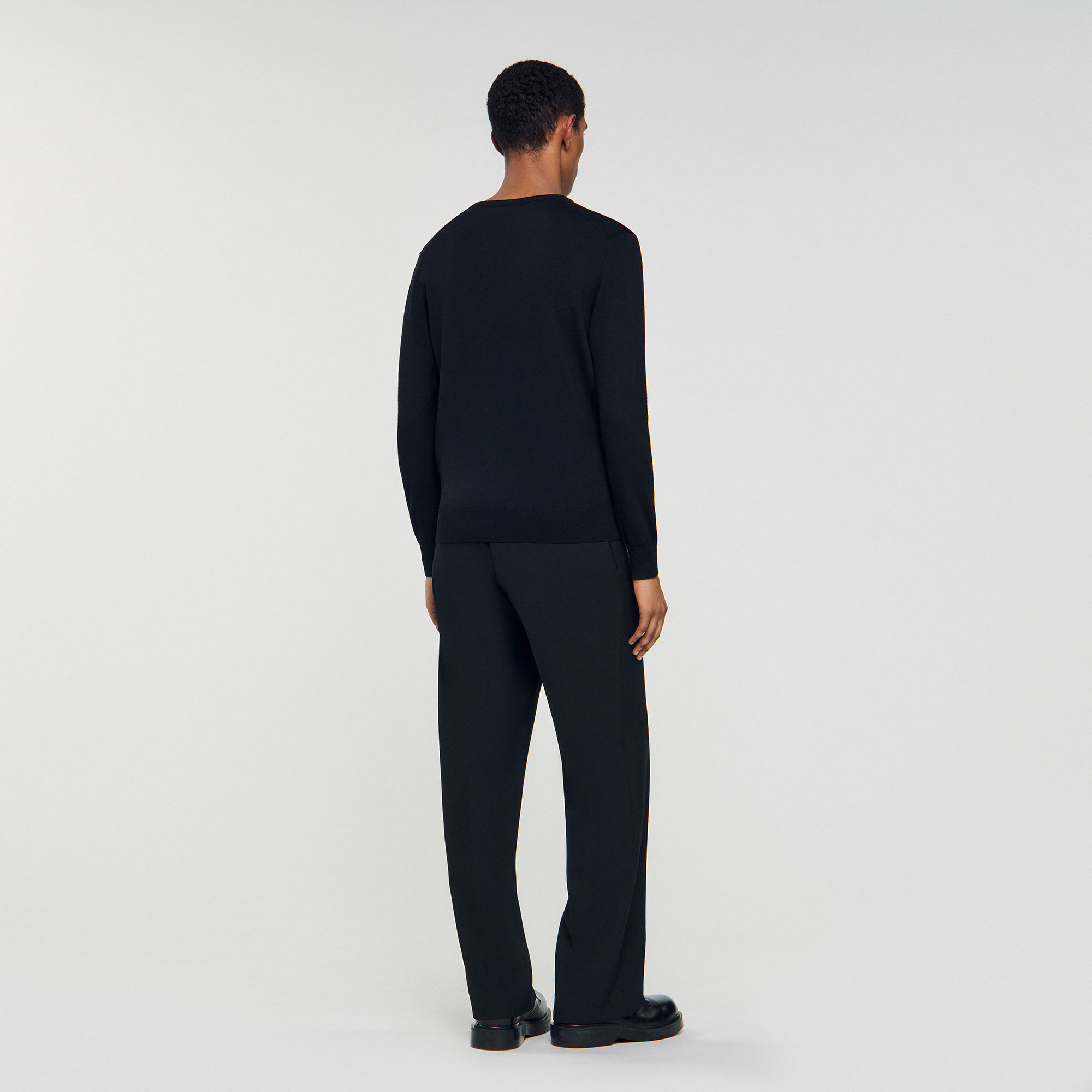 V-Ausschnittpullover aus Wolle