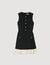 Kurzes Kleid aus zweifarbigem Tweed