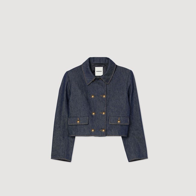 Taillierter Blazer aus Denim
