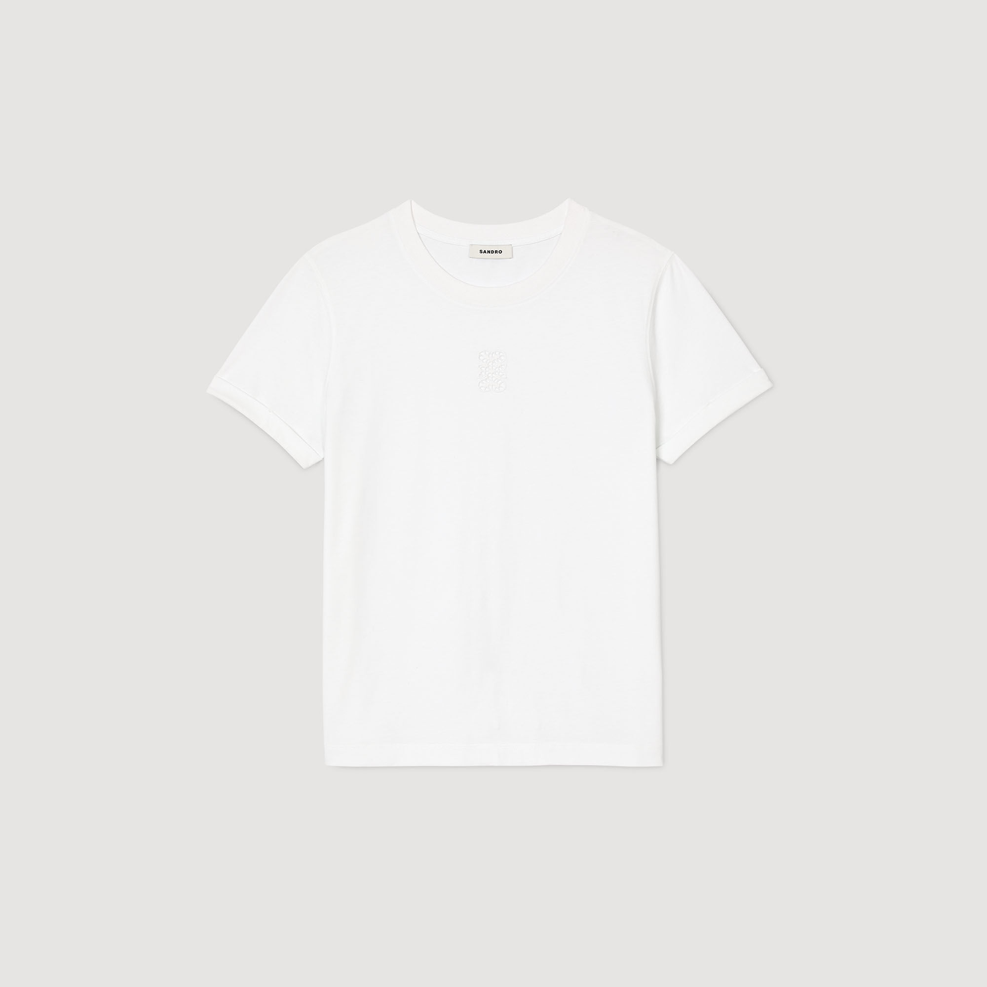Baumwoll-T-Shirt mit Stickerei