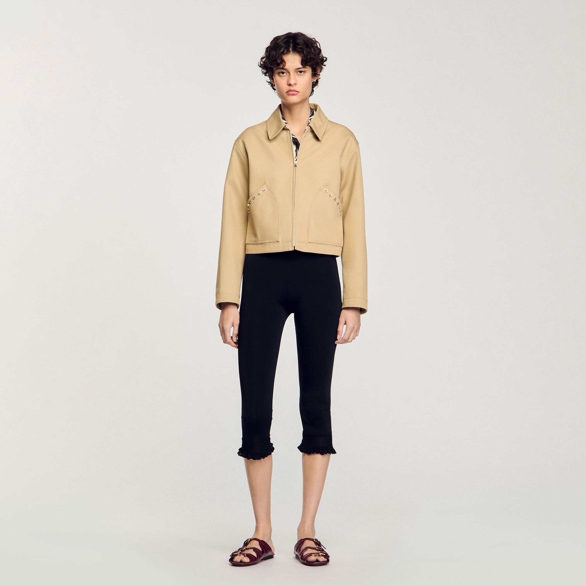 Kurzer Blouson mit Strass-Details