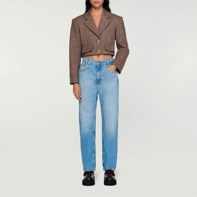 Kurze strukturierte Jacke