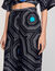 Seidenhose mit Spiralendruckmuster