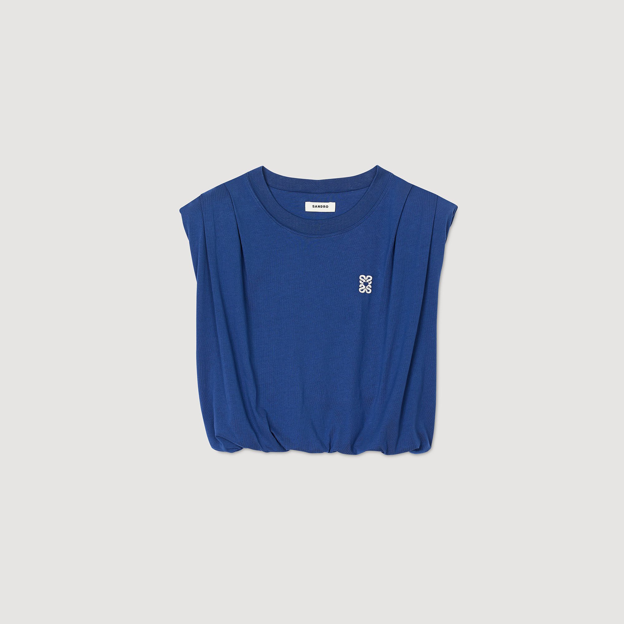 Kurzes drapiertes T-Shirt