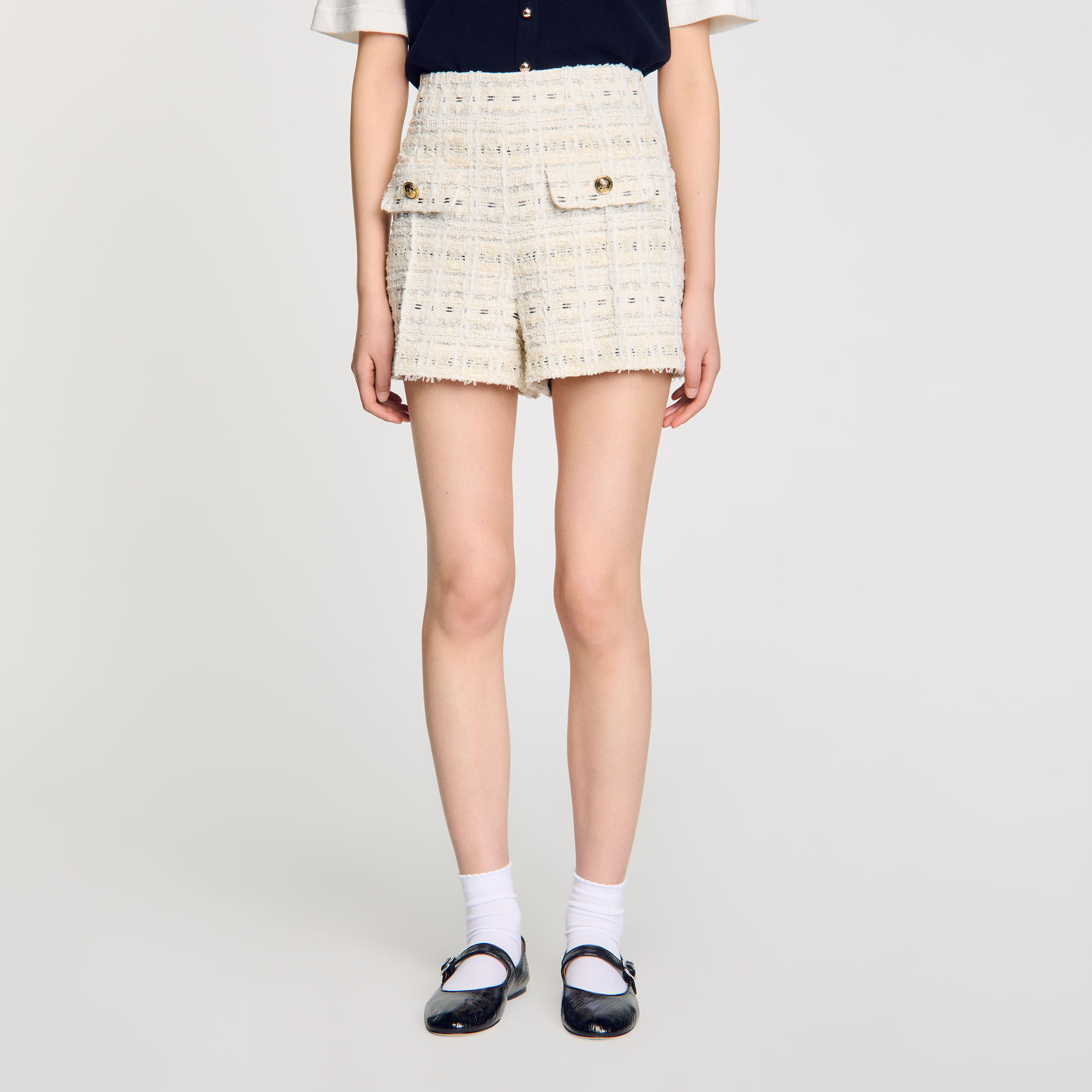 Shorts aus dekorativem Tweed