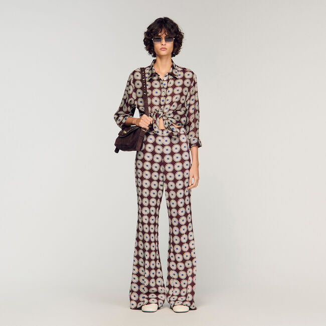 Seidenhemd mit Blumenprint