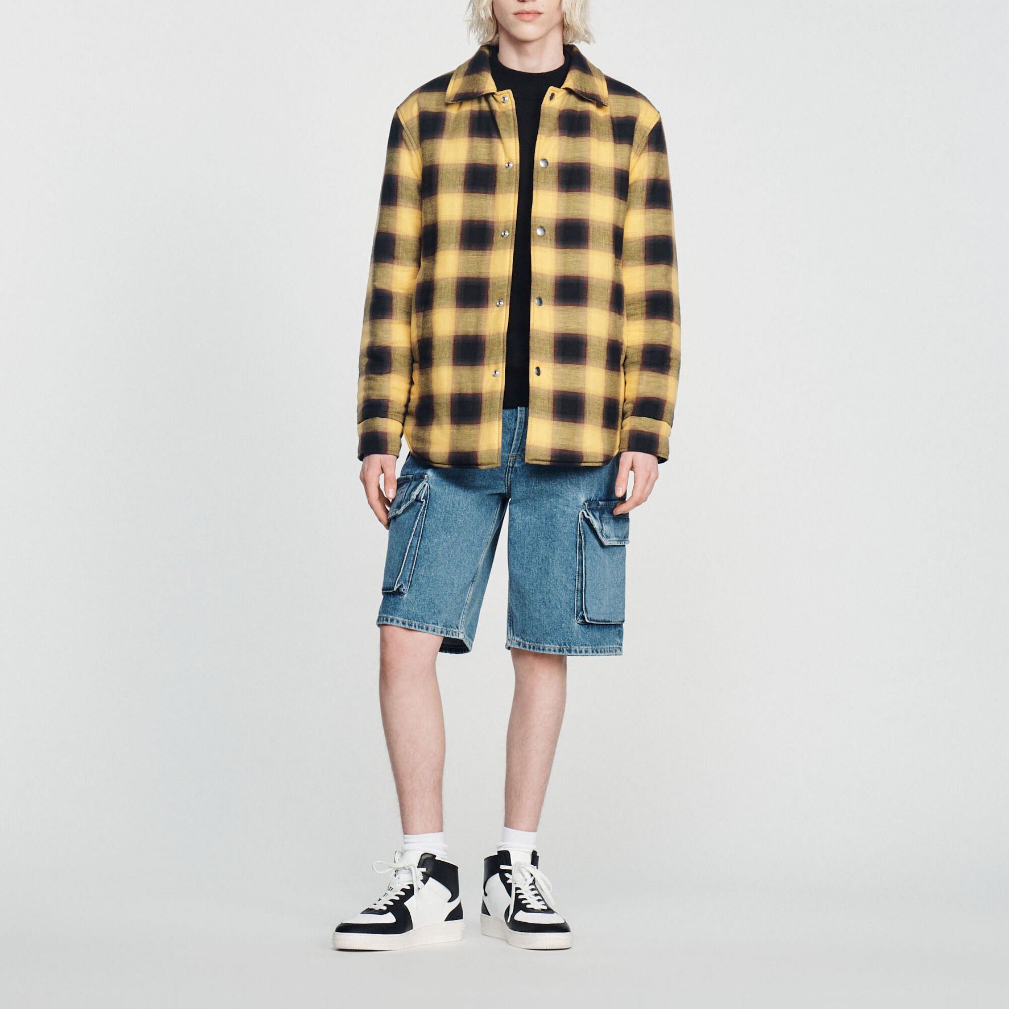 Gesteppter Blouson mit Karomuster