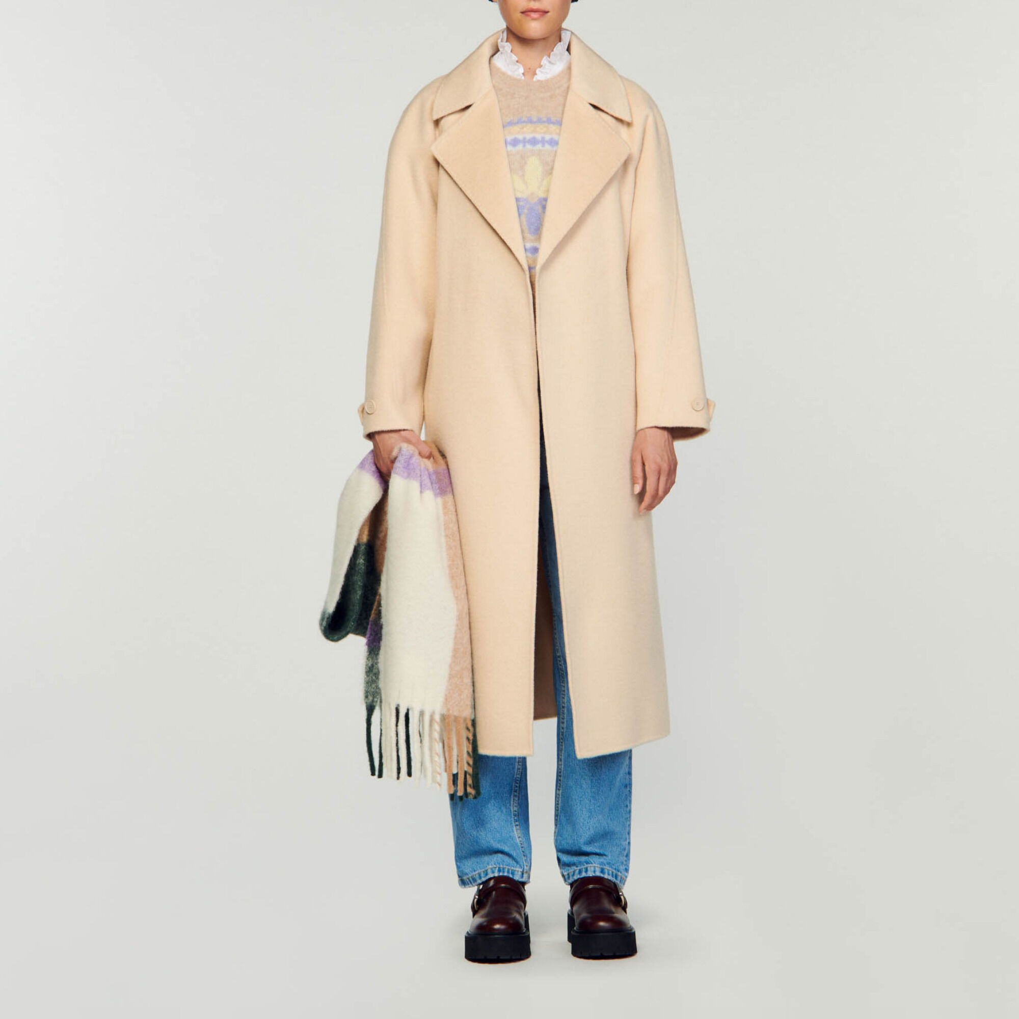 Doubleface Trenchcoat aus Wolle Natural Women Sandro Paris