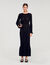 Langes Strickkleid mit Strassbesatz