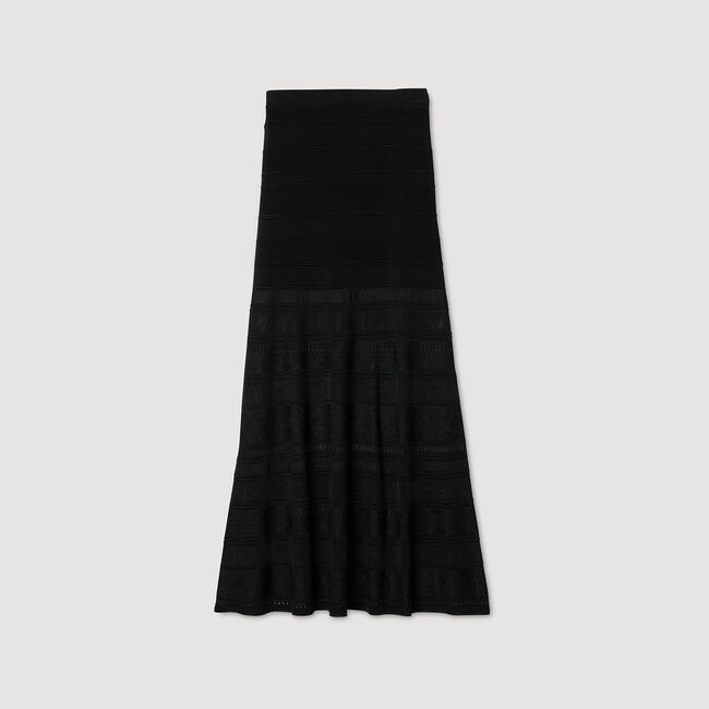 Rock mit originellem Strickmuster