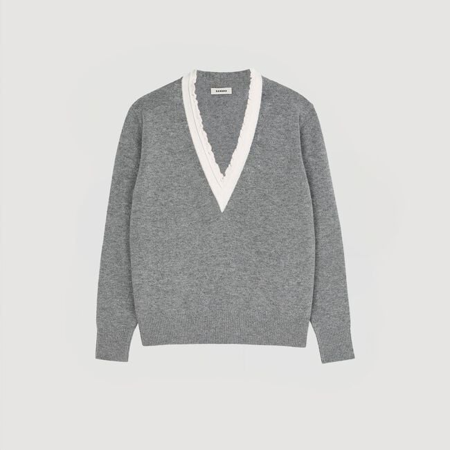 Pullover mit V-Ausschnitt