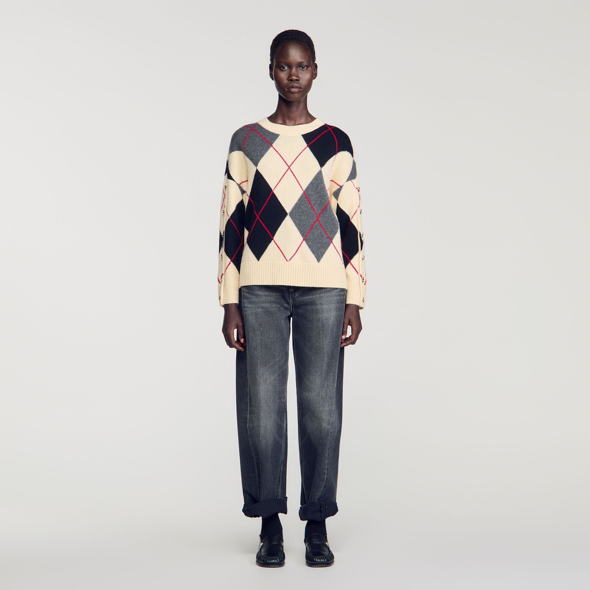 Polopullover mit Argyle-Muster - Damen | Sandro