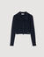 Kurzer Cardigan mit Polokragen