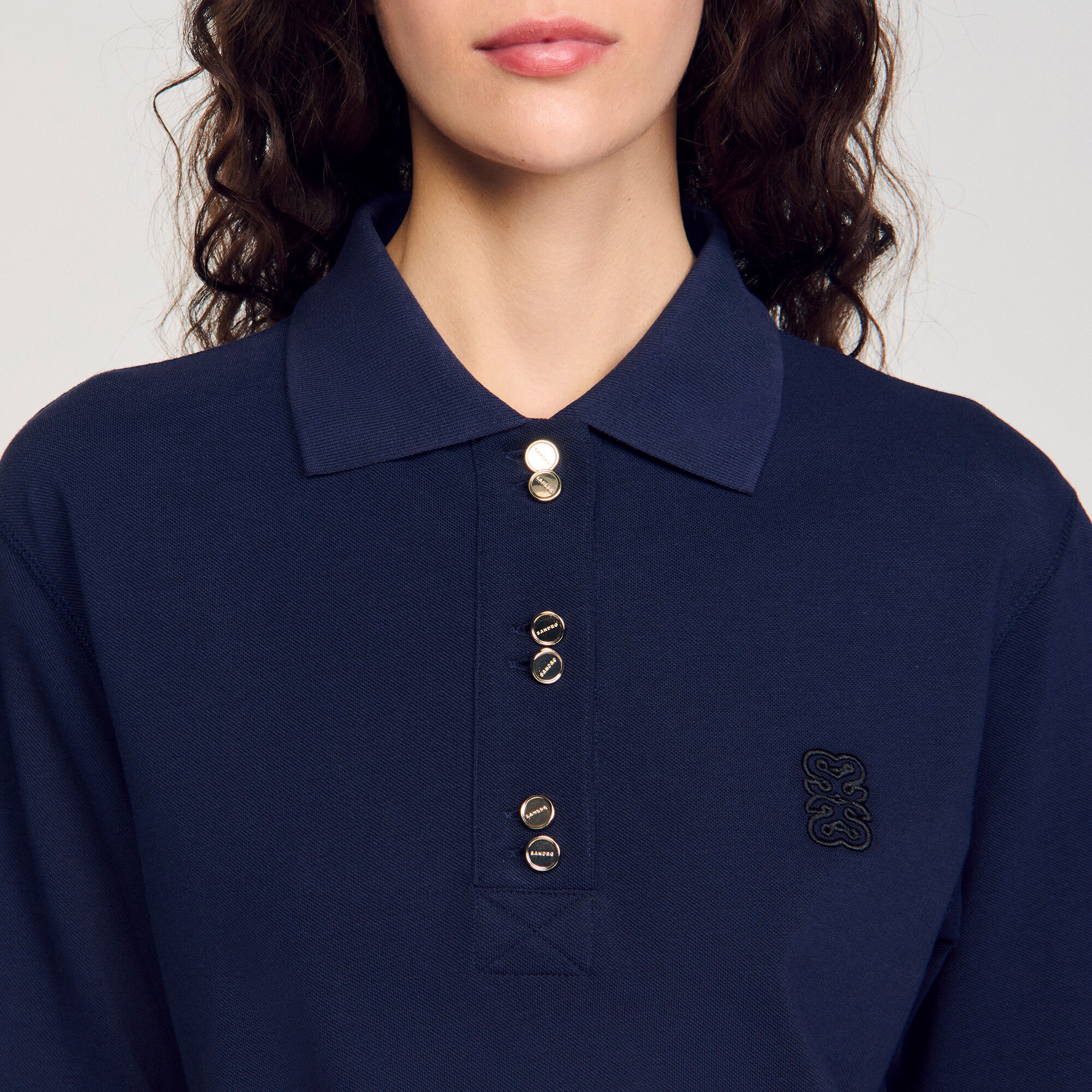 Poloshirt mit Zierknöpfen