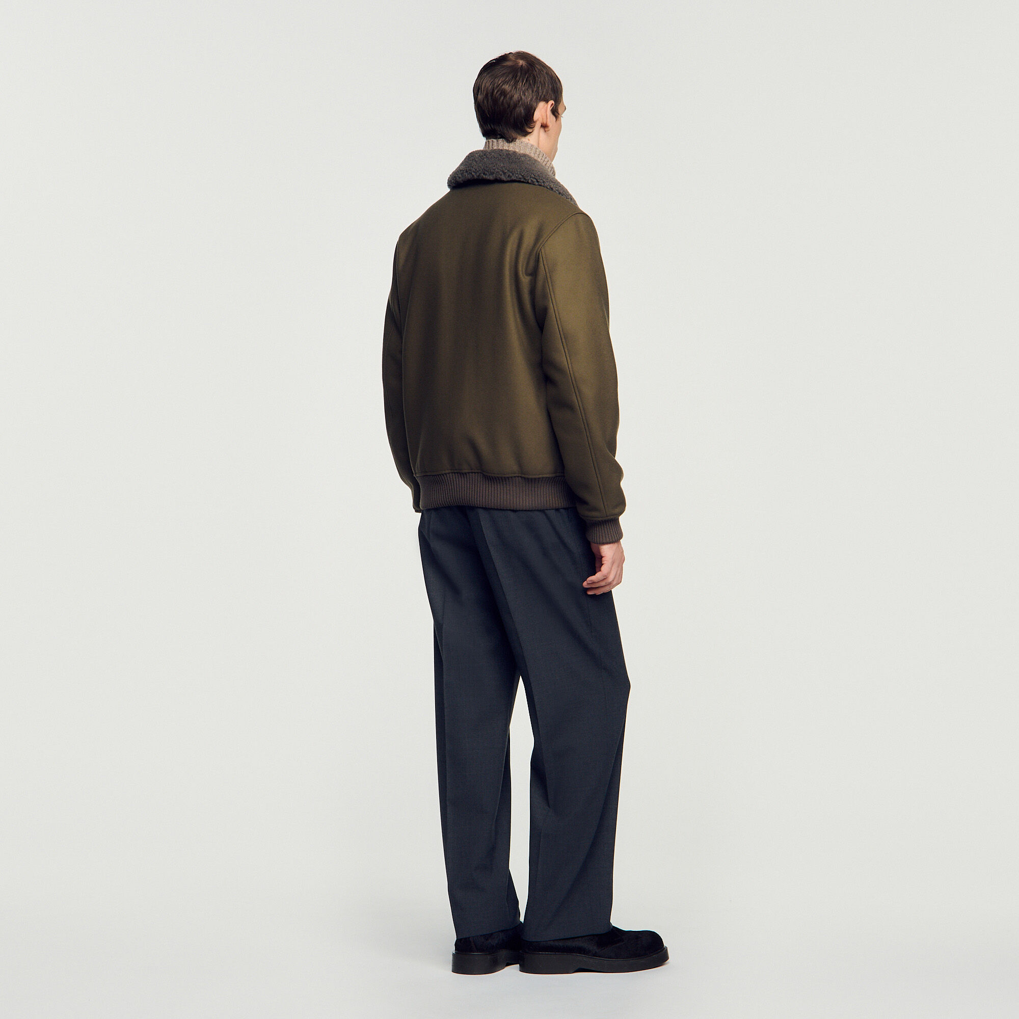 Fliegerjacke aus Wolle mit Kragen - Herren | Sandro
