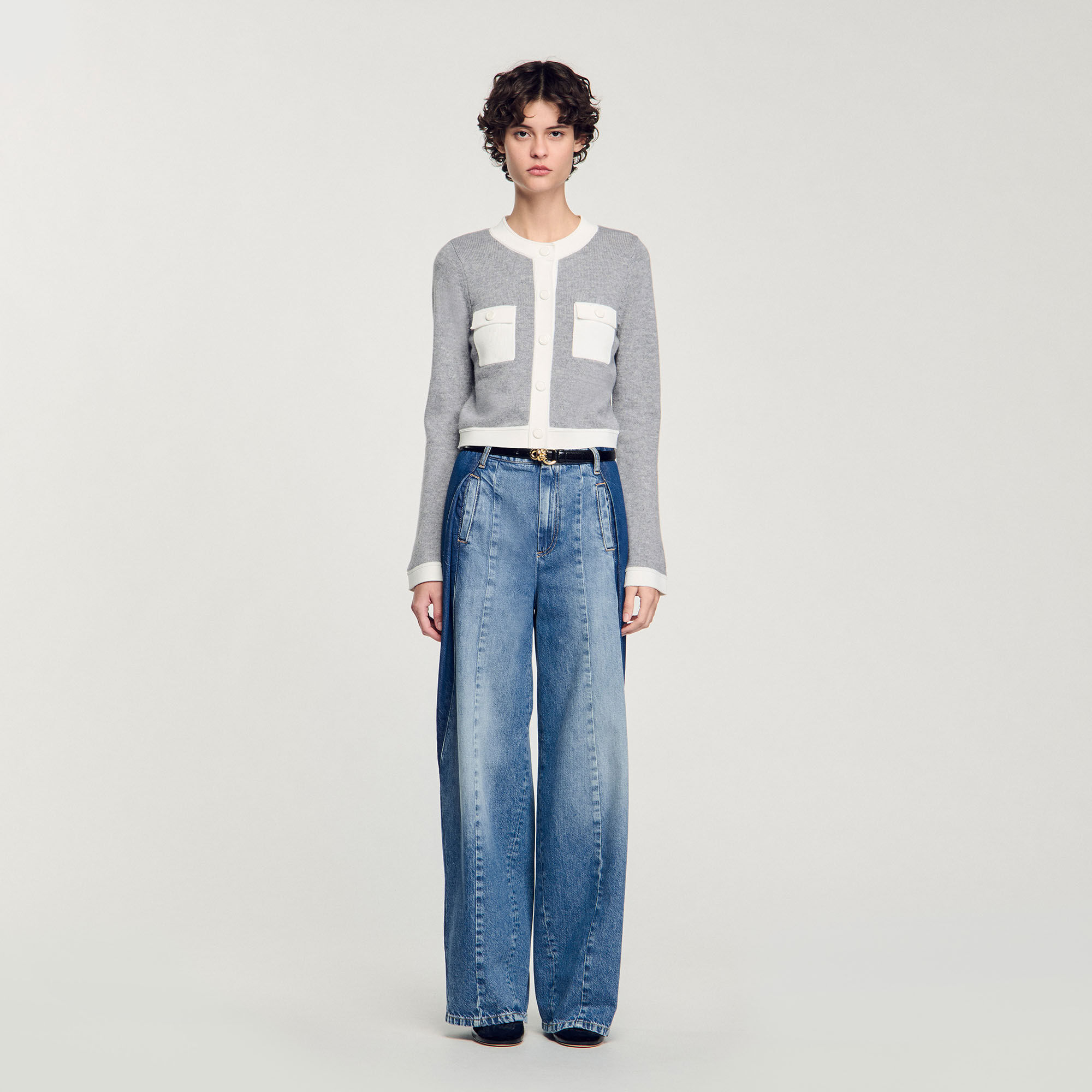 Zweifarbiger Cardigan