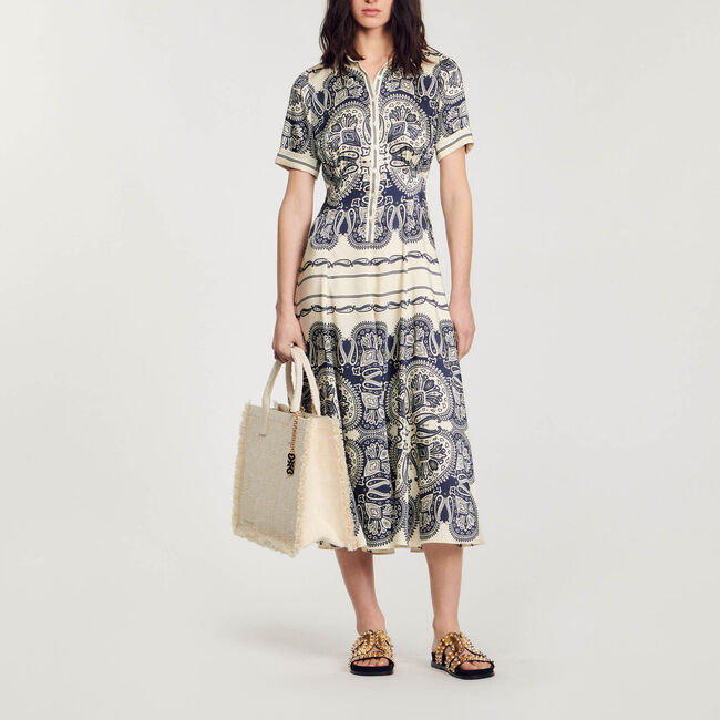 Langes Kleid mit Print