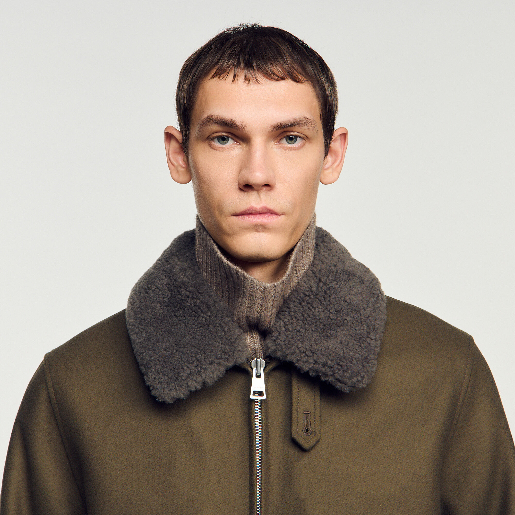 Fliegerjacke aus Wolle mit Kragen - Herren | Sandro