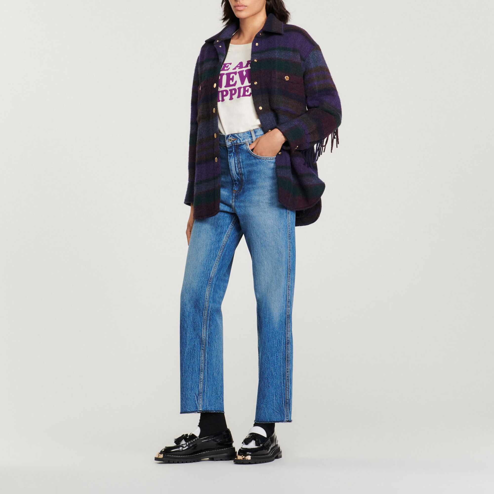 Verwaschene Straight Jeans