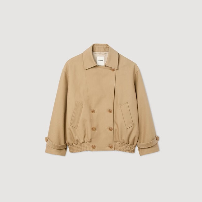 Kurzer Oversize-Trenchcoat