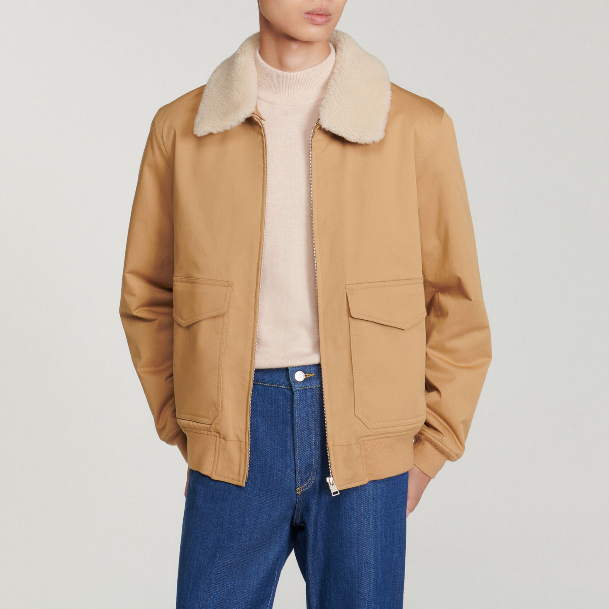 Fliegerblouson aus Baumwolle