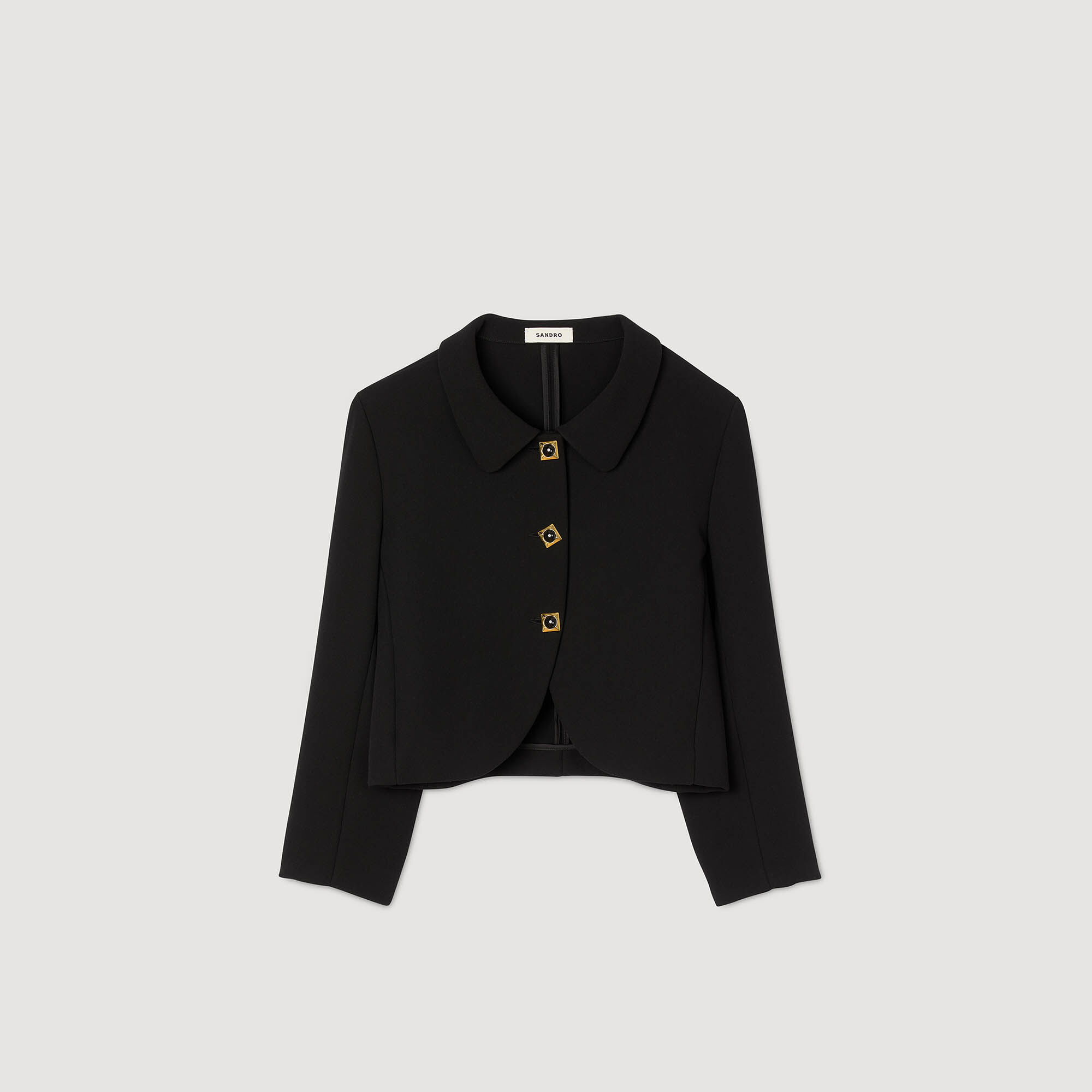 Kurze Jacke mit Zierknöpfen