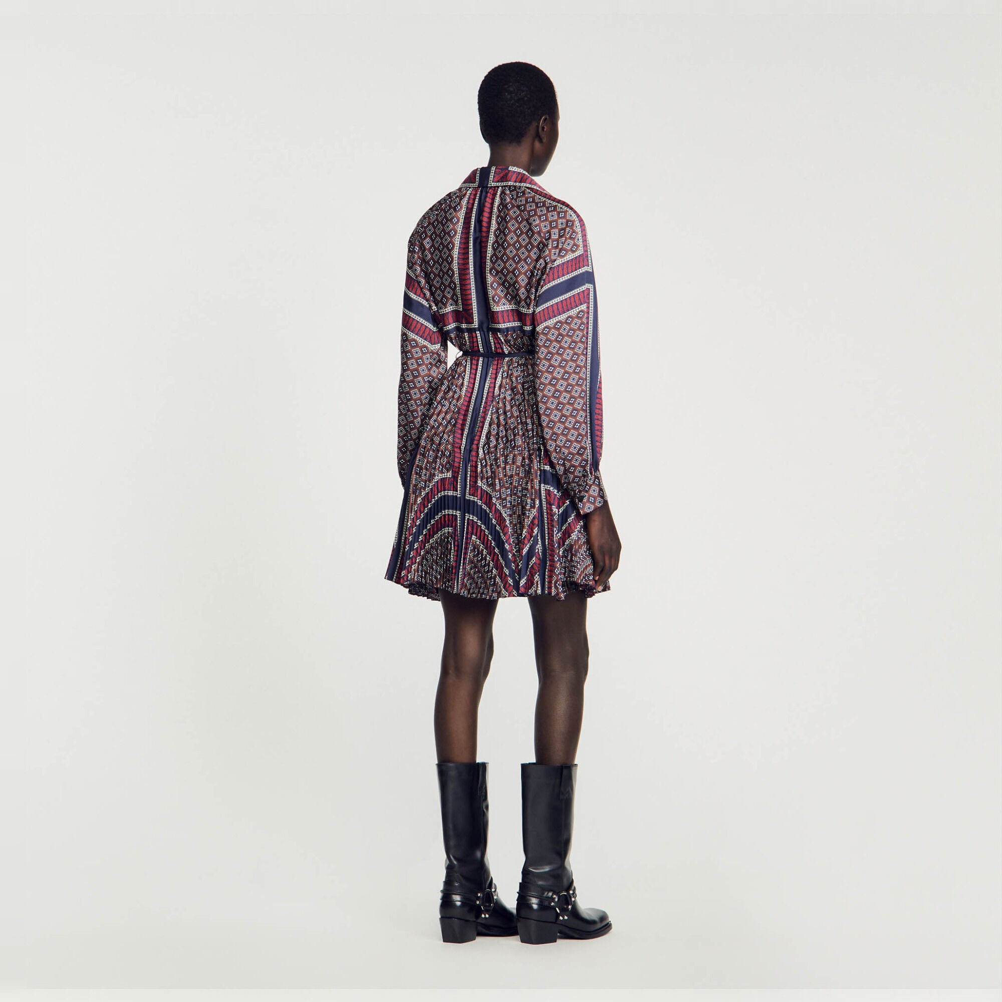 Plissiertes Hemdkleid