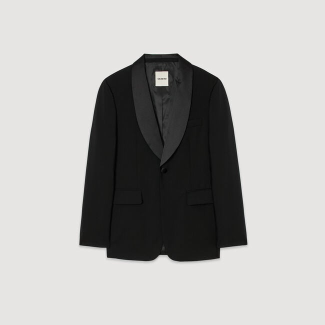 Wolljacke mit Schalkragen