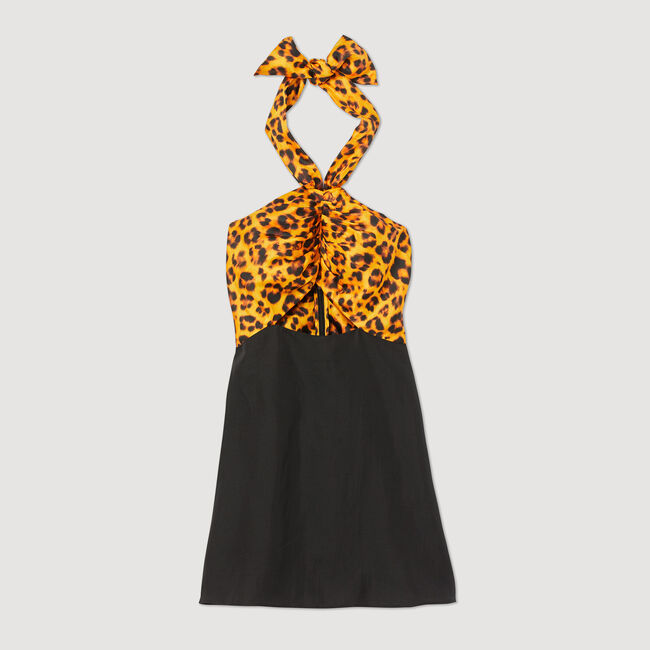 Kurzes Kleid mit Leopardenprint