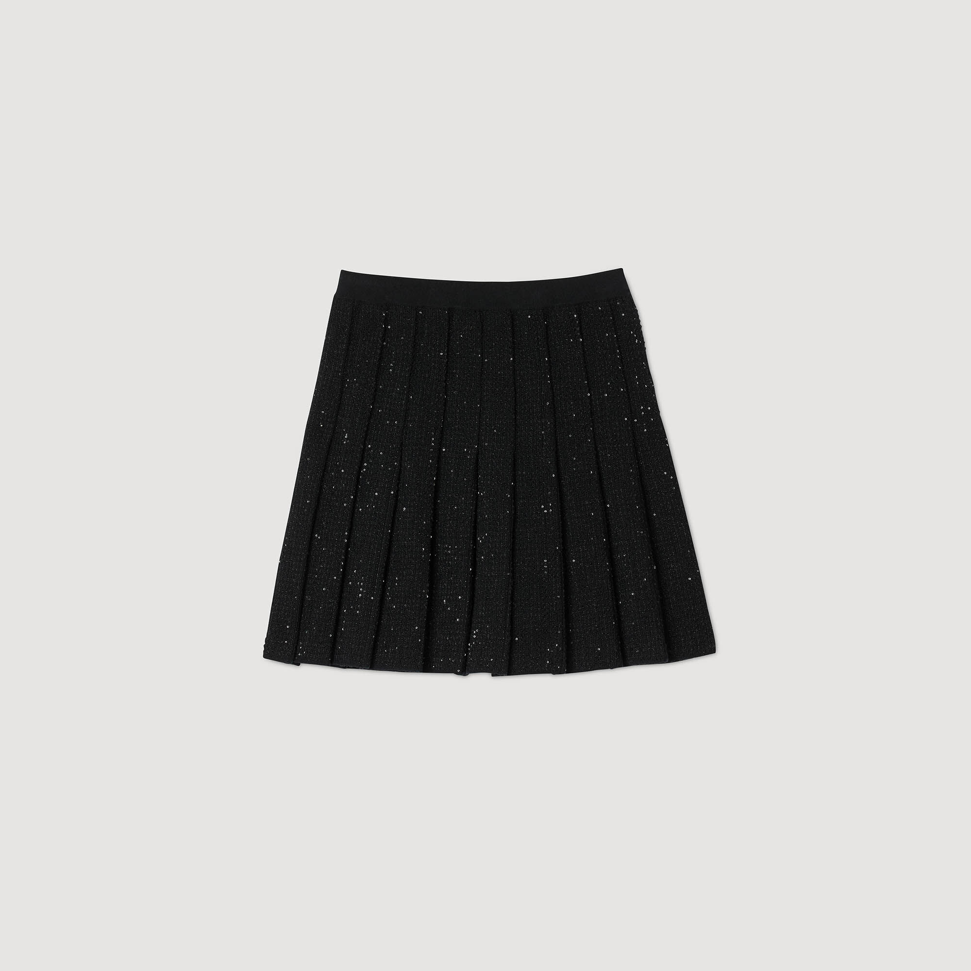 Kurzer Plisseerock aus Tweed