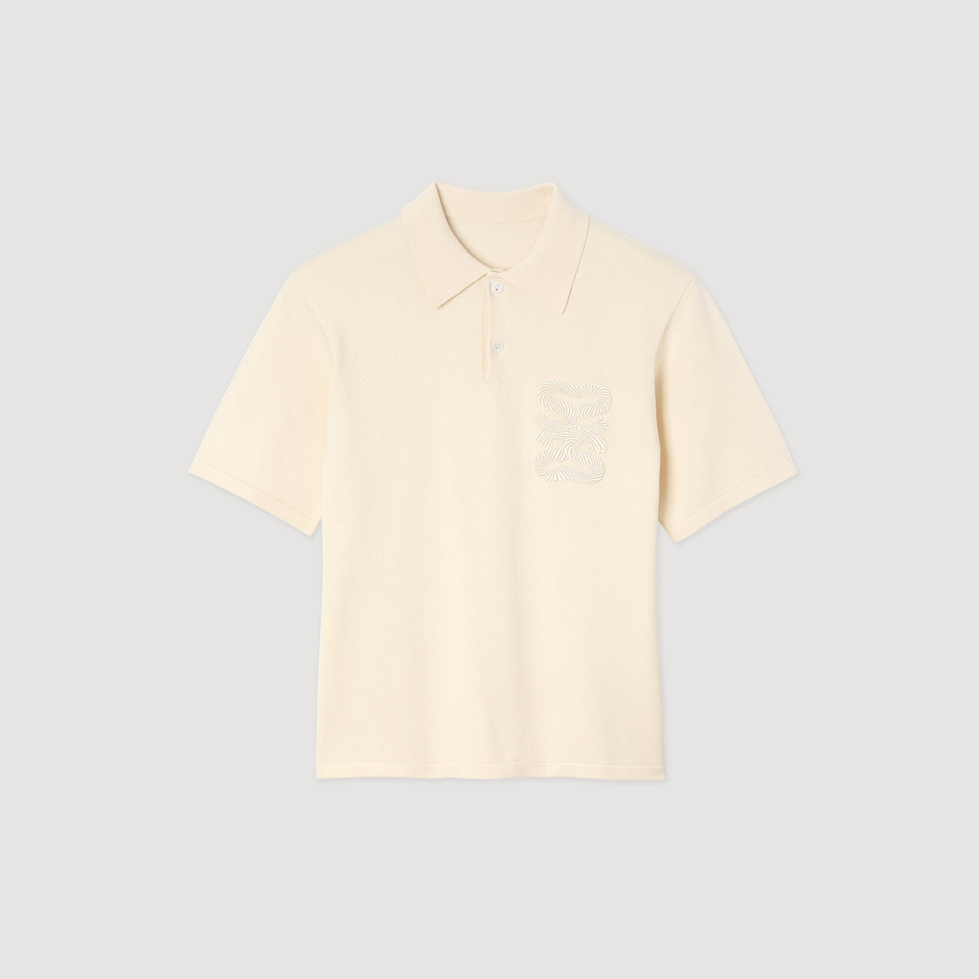 Poloshirt mit Kordelstickerei