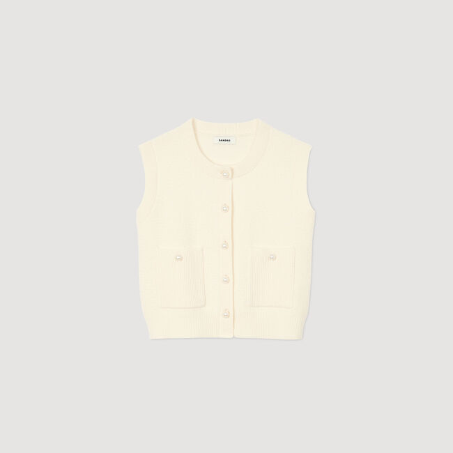 Weste aus texturiertem Tweed