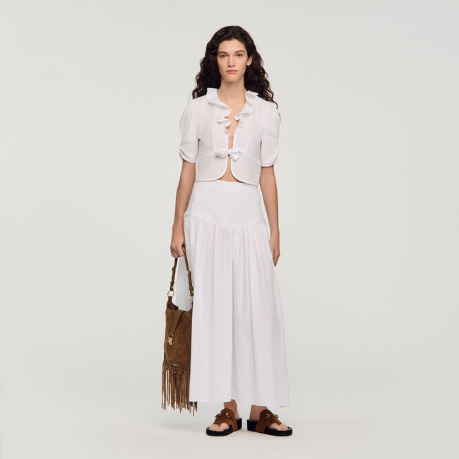 Kurzes Top mit Volant